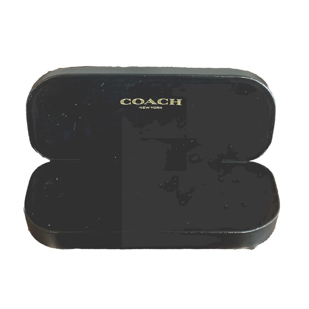 Coach New York Logo Black Eyeglasses Sunglasses Clamshell Hard Case - Picture 3 of 4